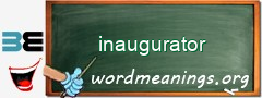 WordMeaning blackboard for inaugurator